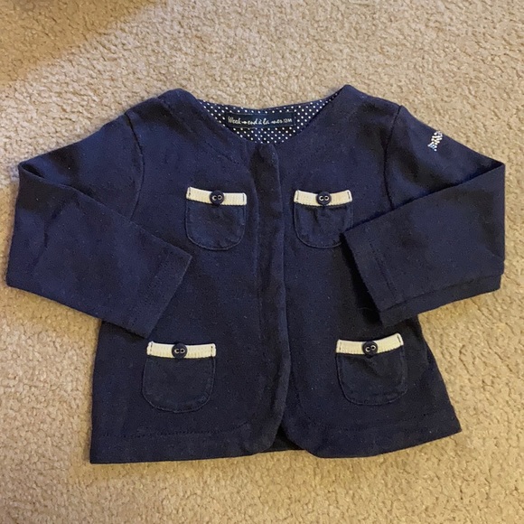 Navy cardigan WSLM 9-12m - Picture 1 of 4